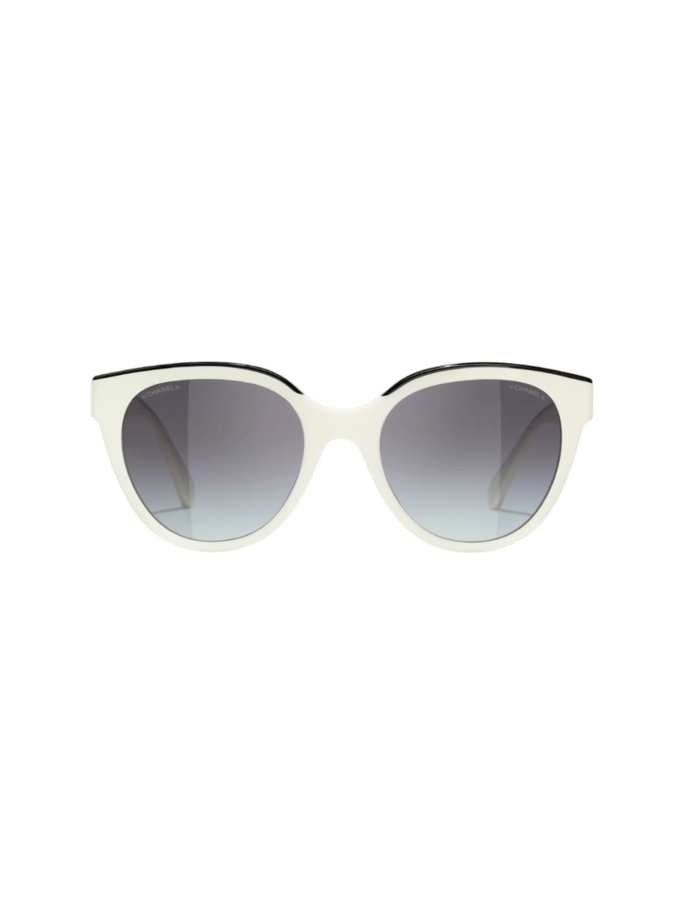 NWT Authentic Chanel White/Black Butterfly CC Logo Sunglasses + Accessories - Picture 6 of 12